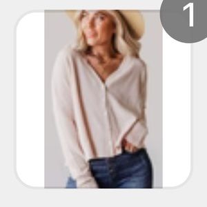 Nyla Button Up Top
Natural